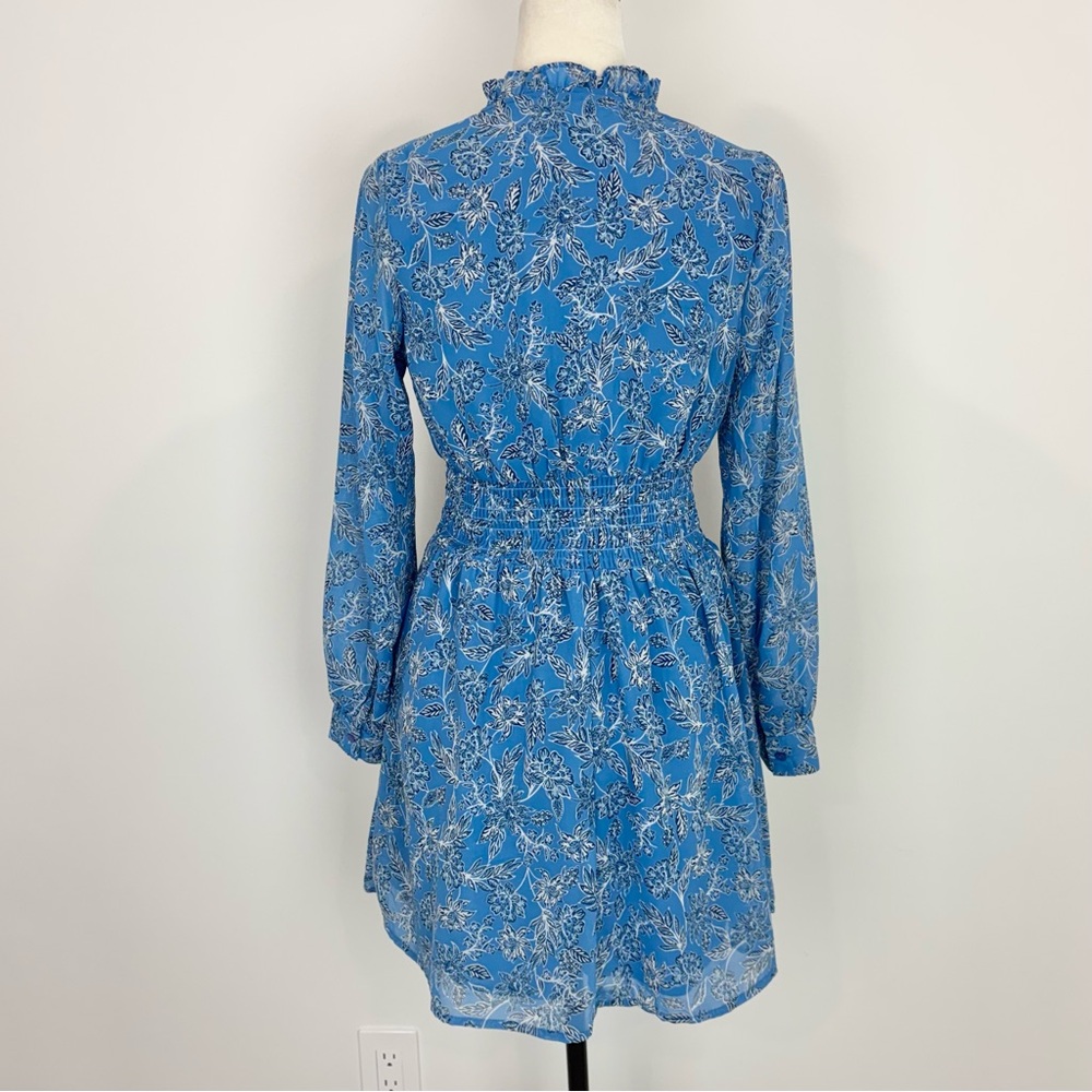 Japna blue floral smocked dress - Picture 5 of 6